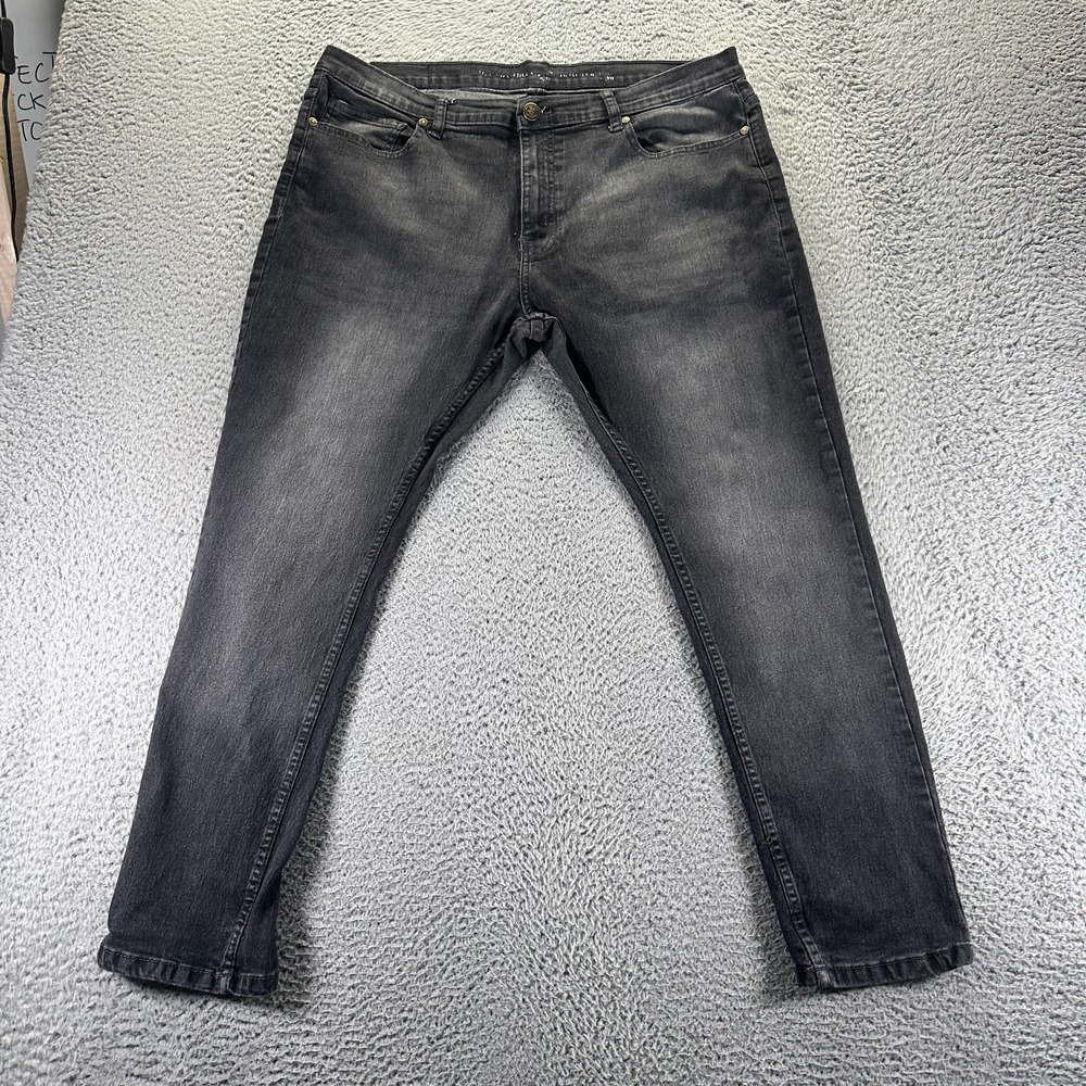 Beverly Hills Polo Club Jeans Mens 40x29 Black Cotton Denim Straight Leg Stretch